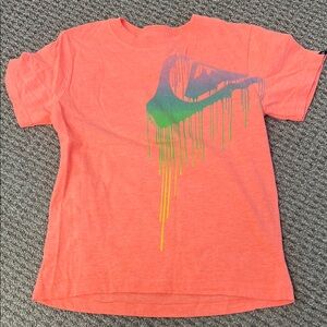 Quiksilver Neon Coral Tee with Multicolor Graphic